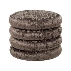 Beliani Poef BREWTON - Bruin Fluweel