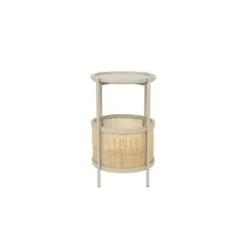 Giga Meubel Sidetable Zand - 30x30x50cm - Rotan - Sidetable Makoto