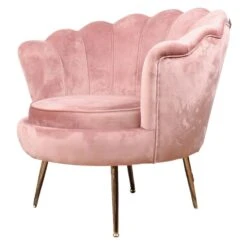 DS4U® Feliz Fauteuil Velvet - Stof - Roze 5 DS4U® Feliz Fauteuil Velvet - Stof - Roze -Leenbakker Winkel 1000081200 0102