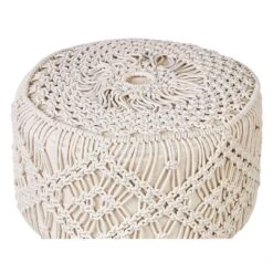 Beliani Hocker MANZAI - Beige Katoen -Leenbakker Winkel 1000081320 0103