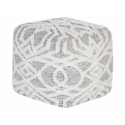 Beliani Poef BHILWARA - Wit Katoen