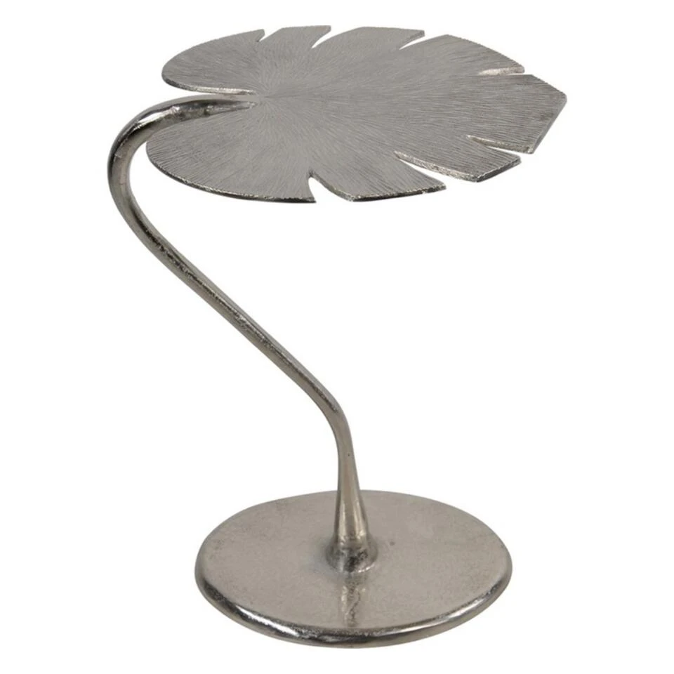 Monstera Bijzettafel Zilver - Aluminium - Zilverkleurig 1 Monstera Bijzettafel Zilver - Aluminium - Zilverkleurig
