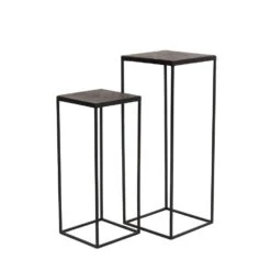 Zuil Chisa - Hout/Zwart - Set