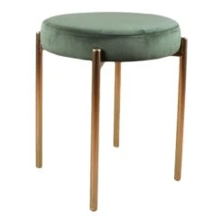 DS4U® Mika Velvet Kruk - Stof - Groen -Leenbakker Winkel 1000093827 0102