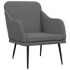 VidaXL Fauteuil 63x76x80 Cm Stof Donkergrijs