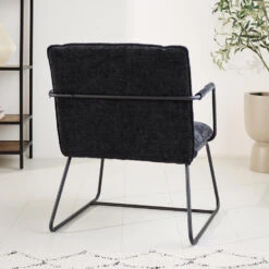 Fauteuil Hailey Zwart Chenille - Stof - Zwart -Leenbakker Winkel 1000097051 0102
