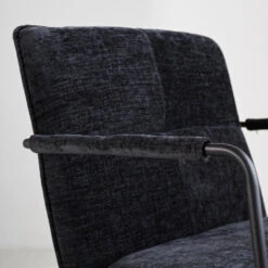 Fauteuil Hailey Zwart Chenille - Stof - Zwart -Leenbakker Winkel 1000097051 0103