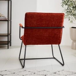 Fauteuil Hailey Koper Chenille - Stof - Koperkleurig -Leenbakker Winkel 1000097052 0102