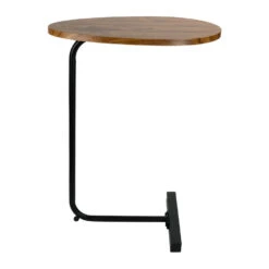 QUVIO Bijzettafel Ovaal - 30 X 45 X 60 Cm - Bruin -Leenbakker Winkel 1000097216 0102