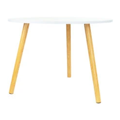 QUVIO Bijzettafel Rond - 60 X 60 X 42 Cm - Wit -Leenbakker Winkel 1000097217 0102