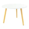 QUVIO Bijzettafel Rond - 60 X 60 X 42 Cm - Wit
