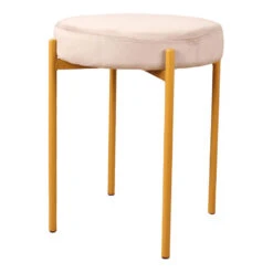 DS4U® Mika Velvet Kruk - Stof - Beige