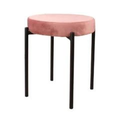 DS4U® Mika Velvet Kruk - Stof - Roze