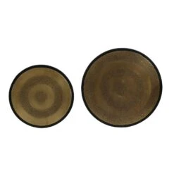 Bijzettafel Kome - Zwart/Antiek Brons - Ø50cm -Leenbakker Winkel 1000098904 0110