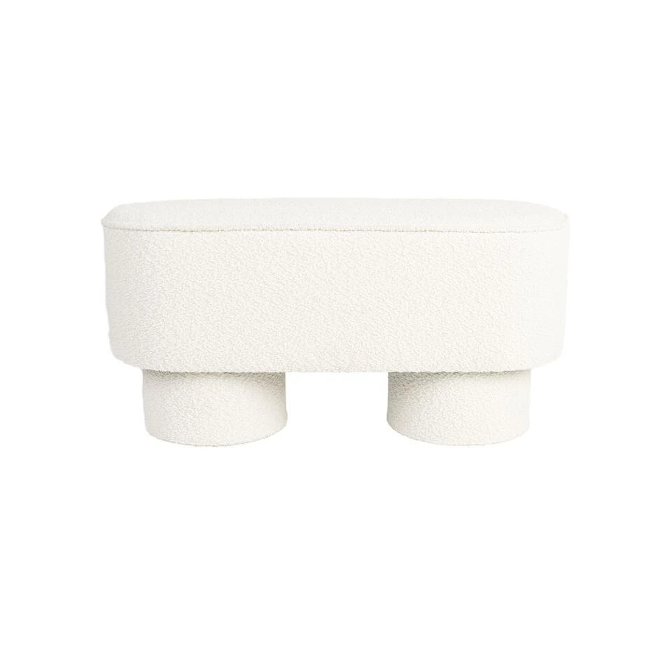 Housecraft Marcos Bankje Bouclé Wit 1 Housecraft Marcos Bankje Bouclé Wit