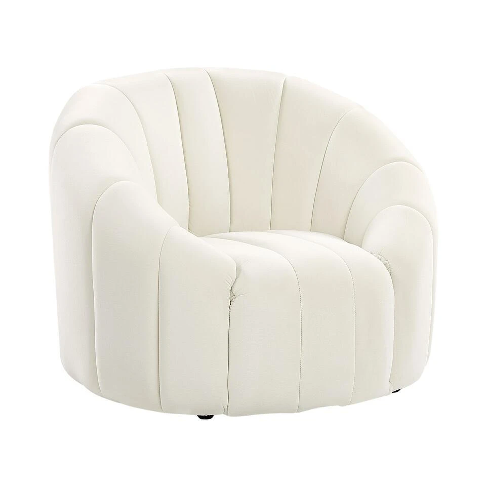 MALUNG - Fauteuil - Crème - Fluweel 1 MALUNG - Fauteuil - Crème - Fluweel