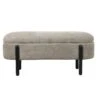 Opbergbank Stof Taupe - Met Opbergruimte - 108x41x48cm - Vieve
