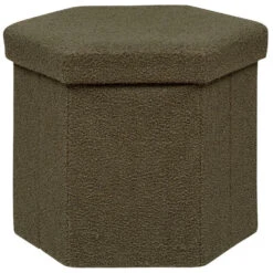 Atmosphera Storage Poef Jako - Opvouwbaar - Olijfgroen - H38 Cm