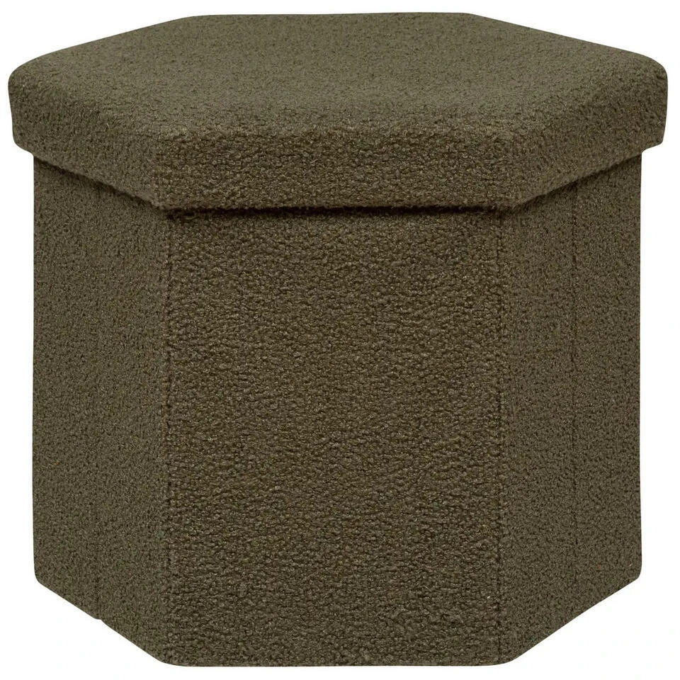 Atmosphera Storage Poef Jako - Opvouwbaar - Olijfgroen - H38 Cm 1 Atmosphera Storage Poef Jako - Opvouwbaar - Olijfgroen - H38 Cm