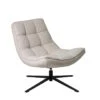 Draaifauteuil Stof/Textiel - Beige - 86x74x84cm - Mattis