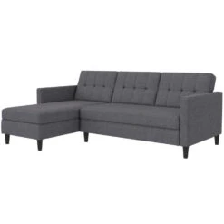 Hartford - 3-zits Hoekslaapbank In Grijs Stof