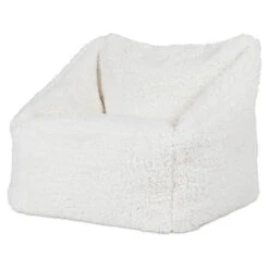 Icon Kindersitzakken Teddybeer - Fleece Zitzak - Crème