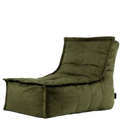 Icon Zitzak Lounger Dolce - Fluwelen Zitzak - Olijfgroen