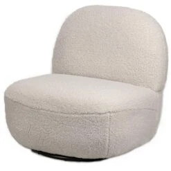 Salonstoel Swivel Van Metaal En Witte Lussen