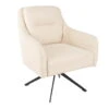 Fauteuil Draaibaar - Stof Beige - 75x70x85cm - Matthias