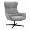 Fauteuil Draaibaar - Donkergrijs Stof - 89x80x101cm - Bescia