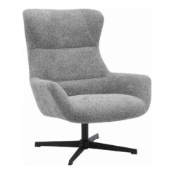 Fauteuil Draaibaar - Donkergrijs Stof - 89x80x101cm - Bescia