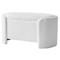 Bank Met Opbergruimte In Witte Lussen