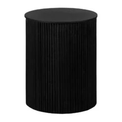 Leenbakker Winkel 19 Lewis & Loft Bijzettafel Lonne - FSCยฎ Mangohout โ Rond โ40 โ Zwart