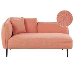 CHEVANNES - Chaise Longue - Roze - Linkszijdig - Polyester