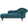 NIMES - Chaise Longue - Blauwgroen - Rechterzijde - Fluweel