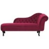 NIMES - Chaise Longue - Rood - Rechterzijde - Fluweel