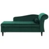 LUIRO - Chaise Longue - Groen - Rechterzijde - Fluweel