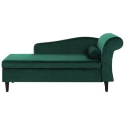 LUIRO - Chaise Longue - Groen - Rechterzijde - Fluweel