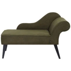 BIARRITZ - Chaise Longue - Olijfgroen - Rechtszijdig - Polyester
