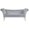 NANTILLY - Chaise Longue - Grijs - Symmetrisch - Fluweel