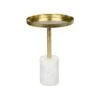 CAMELO - Bijzettafel - Wit/Goud - Metaal
