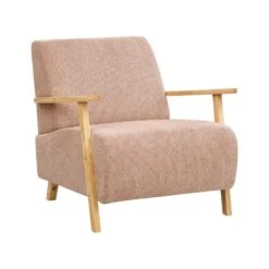 LESJA - Fauteuil - Roze - Stof