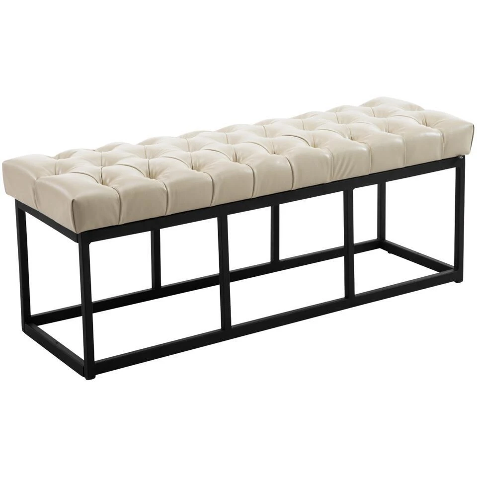 CLP 2-zits Bankje Amun 120 Cm - Creme 1 CLP 2-zits Bankje Amun 120 Cm - Creme