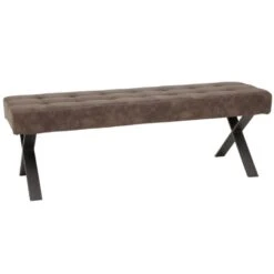 Zitbank Anno Zonder Rugleuning-vintage Bruin