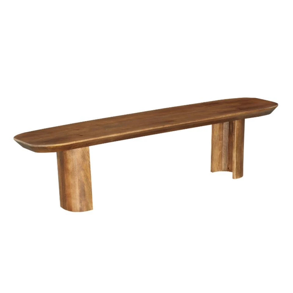 StarFurn Eetkamerbank Walnoot Mangohout - 220x38x45cm - Maré 1 StarFurn Eetkamerbank Walnoot Mangohout - 220x38x45cm - Maré