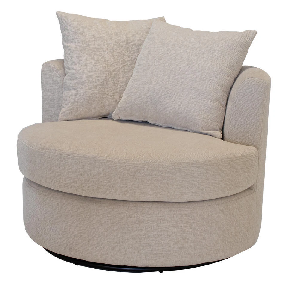 Fauteuil Beige Stof - Zithoogte 45cm - Thony Luxe 1 Fauteuil Beige Stof - Zithoogte 45cm - Thony Luxe