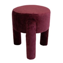 Poef Burgundy Stof - 44x44x42cm - Yara