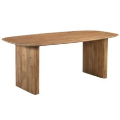 Eettafel Deens Ovaal - Naturel Mangohout - 200x100x76cm - Juro