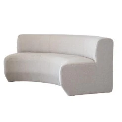 EetkamerbankGreige Stof - Halfrond - 210x85x85cm - Ivar