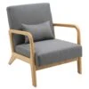 CLP Fauteuil Hibbing Natura Frame - Hout - Licht Grijs
